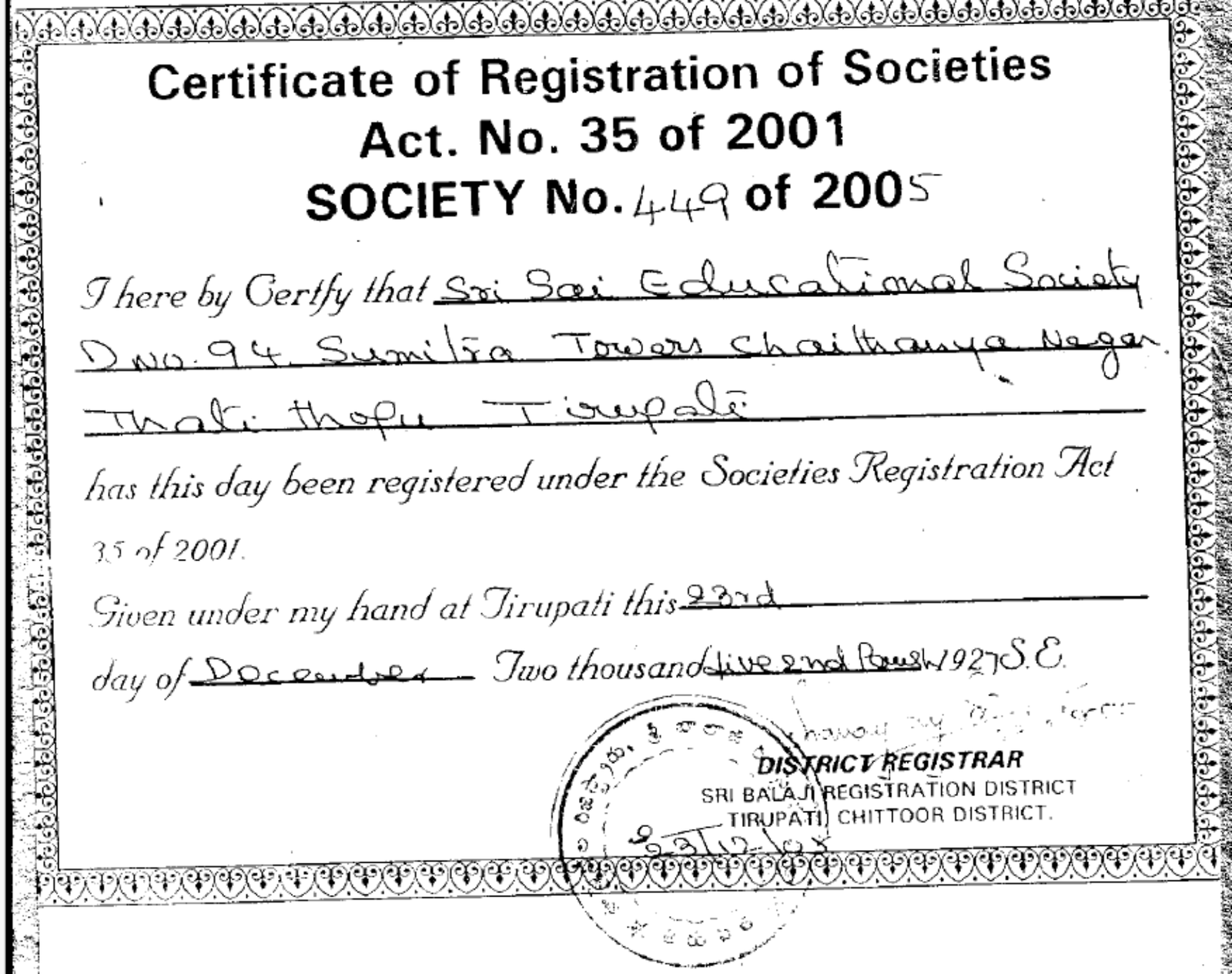 SOCIETY REGISTRATION CERTIFICATE-1